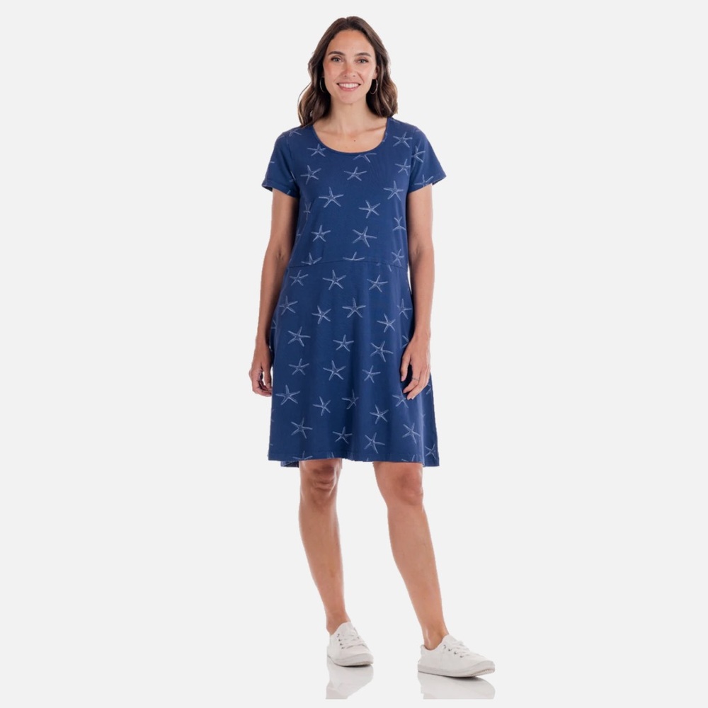 NWT NEW Fresh Produce Sea-StarSadie Dress Moonlight Navy Blue M or L